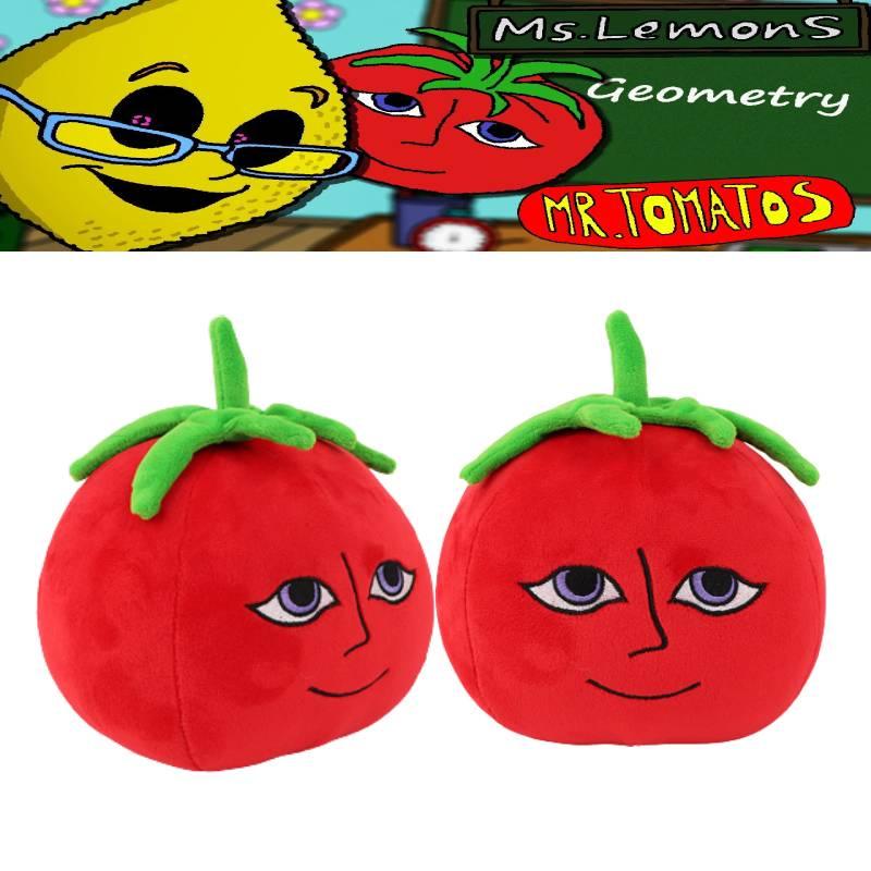 Frau Zitronen und Herr Tomaten Plüschtiere Hergestellt mit PP-Baumwolle und Plüschstoff 16*13*22cm/6.3*5.1*8.7in groß.