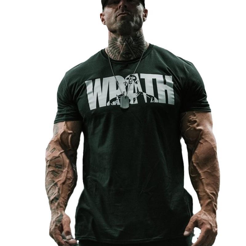 Men's Slim Fit Stretch Cotton Fitness T-Shirt - Breathable Short Sleeve