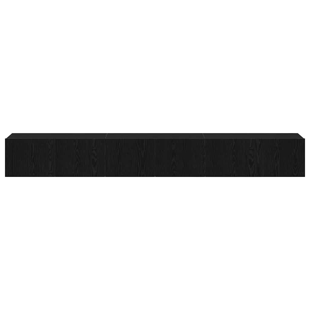 TV Cabinet Set 3 pcs Black Oak Effect 80 x 30 x 30 cm