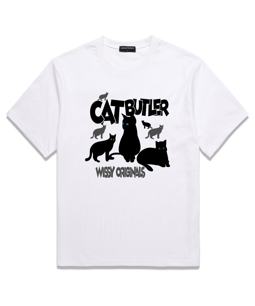 Wissi Cat Original Oversized Short Sleeve T-Shirt (Ws026) White