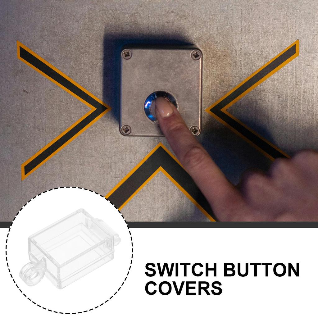 2Pcs Rocker Switch Protective Covers Transparent Waterproof Adhesive Backing Button Cover Prevent Accidental Activation for Boat