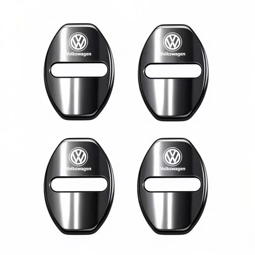 BFPQY1 Zinc Alloy Car Door Lock Buckle Cover Protective Covers For VW GTI Polo Golf Passat Tiguan Jetta T-ROC Touareg Taigo CC Hub Cap