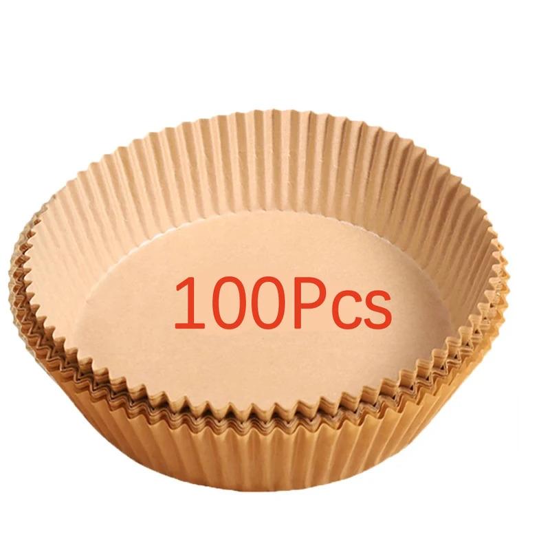 10-100Pcs Air Fryer Disposable Paper Non-Stick Airfryer Baking Papers Round Air-Fryer Paper Liners Paper Kitchen Accessories