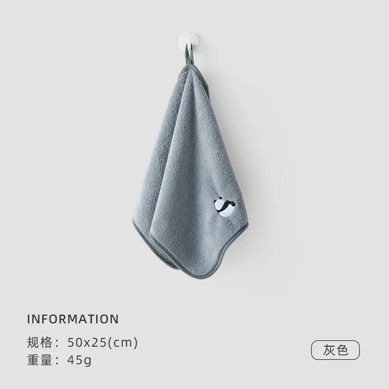 Soft Baby Bath Towel Cartoon Panda Face Towel Newborn Infant Kids Coral Velvet Absorbent Washcloth Children Shower Towel 50x25cm