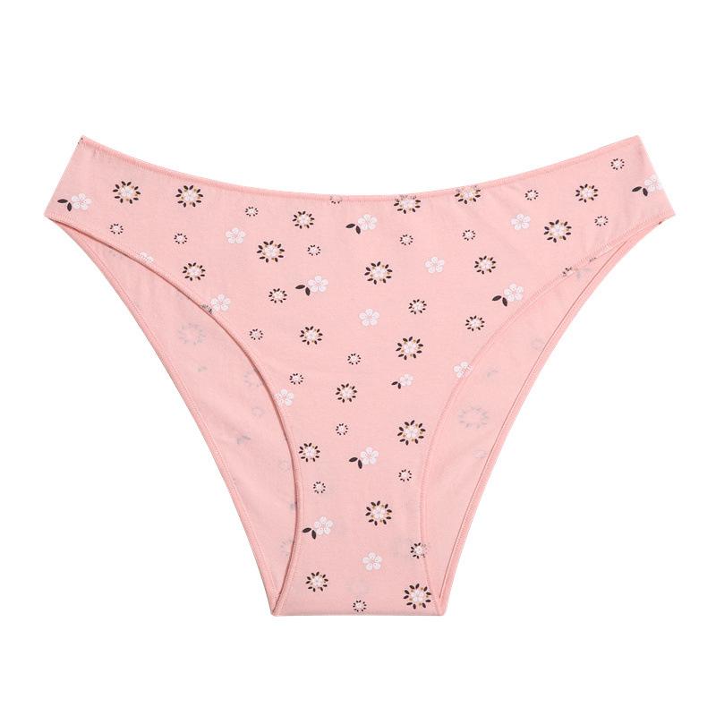 European size women's underwear panties small flower pattern cute sexy comfortable women's briefs