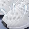 Breathable Non Slip White Women's Sports Shoes with Front Lace Up Lightweight Women's Casual Running Shoes