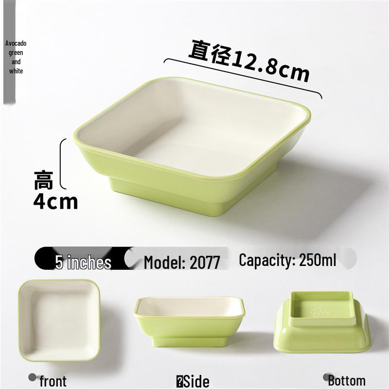 Zweifarbige Melamin-Tischware: Kleines Schalen- und Schalenset für Buffet und Grill-Dipsaucen.