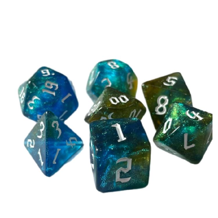 7Pcs Acrylic Multiple Side Dices Different Size Digital Number Dices Kids Adult