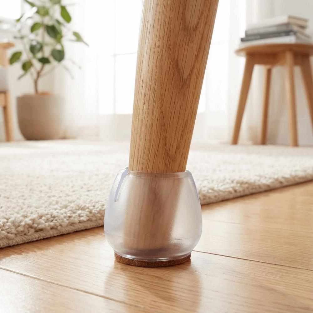 16pcs/bag Thickened Chair Leg Caps Non-Falling Table Feet Protectors Floor Scratch Reduction