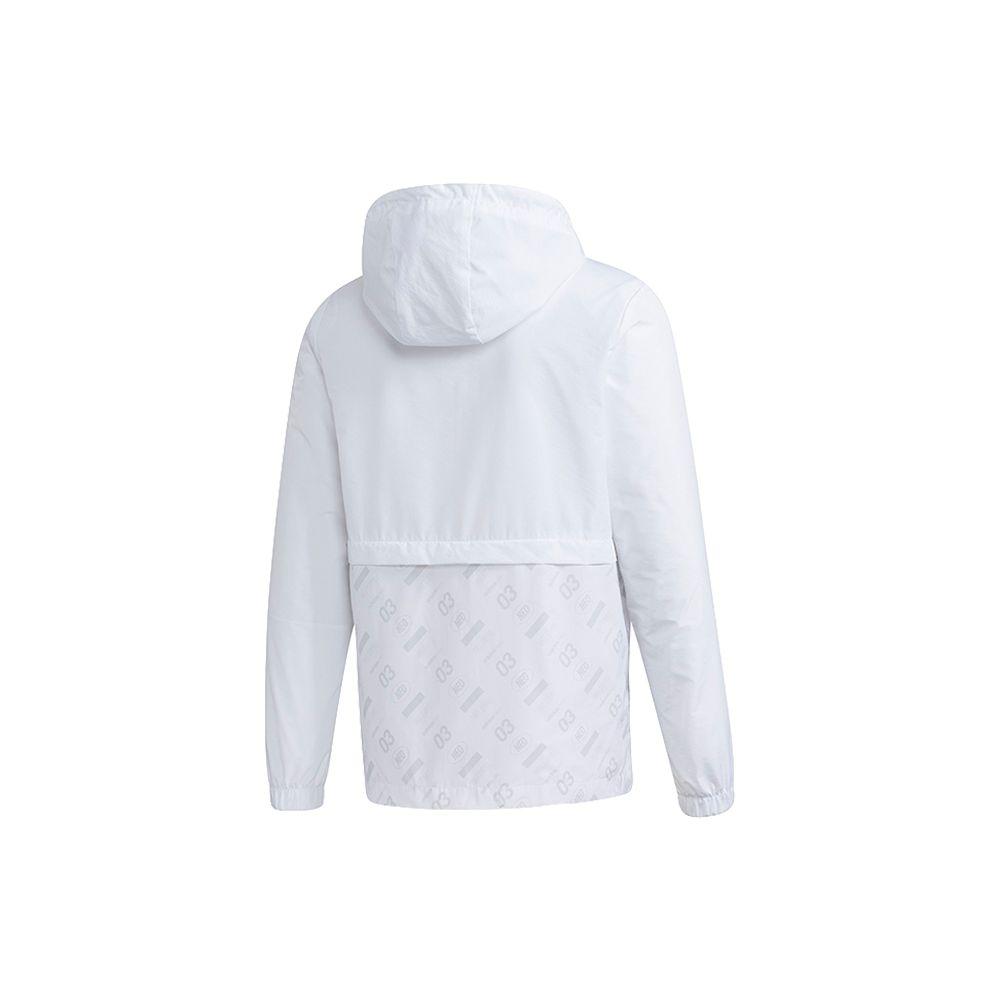Adidas Neo Brilliant Windbreaker 2 Logo Print Hooded Sports Jacket Men Jackets White GK1512