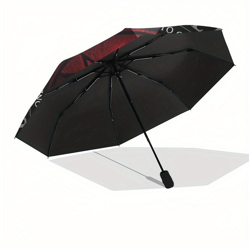The Satanic Temple - Official Satanism Symbo Umbrella, Portable 3-Fold Umbrella