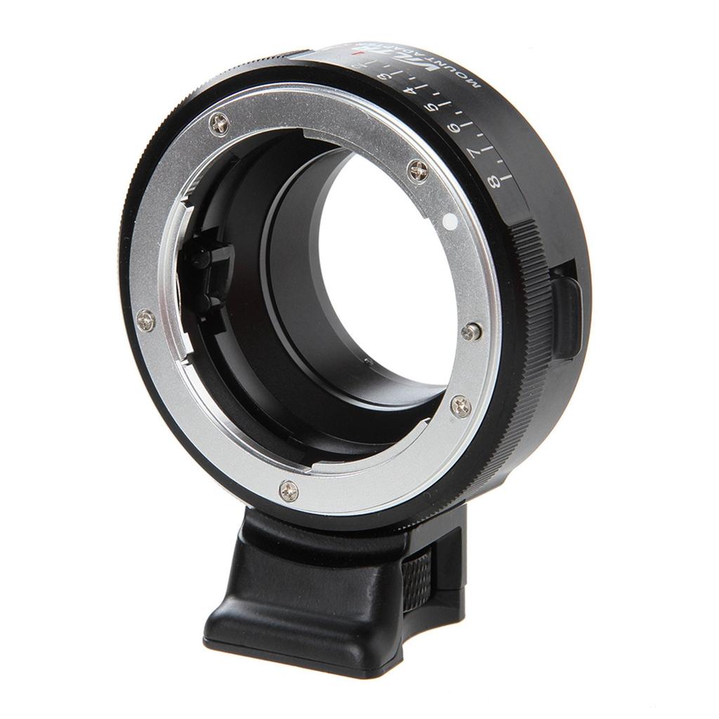 VILTROX Mount Manual Aperture Nikon Lens to Mount Adapter for Panasonic and Olympus M43 Mount Cameras NF-M43 Adapter, Focus, 16-Step Adjustment, G&D