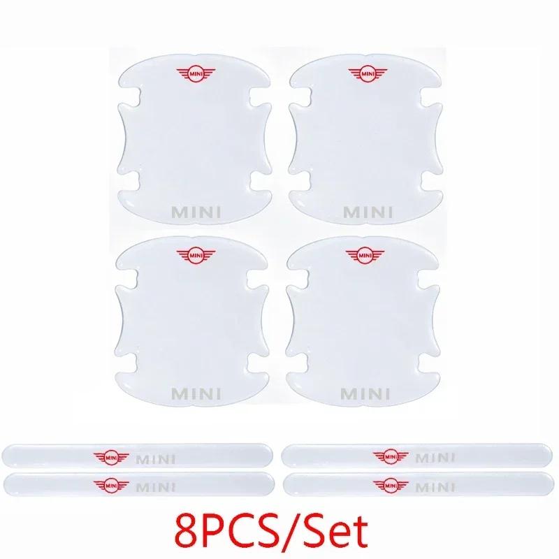 Przezroczyste naklejki ochronne na miseczki klamek drzwi samochodowych dla Mini Cooper R55 R56 R57 R58 R59 R61 F55 F56 F54 F57 F60 CLUBMAN COUNTRYMAN njbwy33