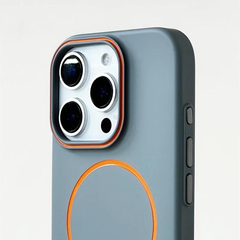 Ultrathin Hit Color For MagSafe Case For For Iphone 16 17 15 14 13 12 Pro Max 17 Air Magnetic Wireless Charging Matte Hard PC Cover