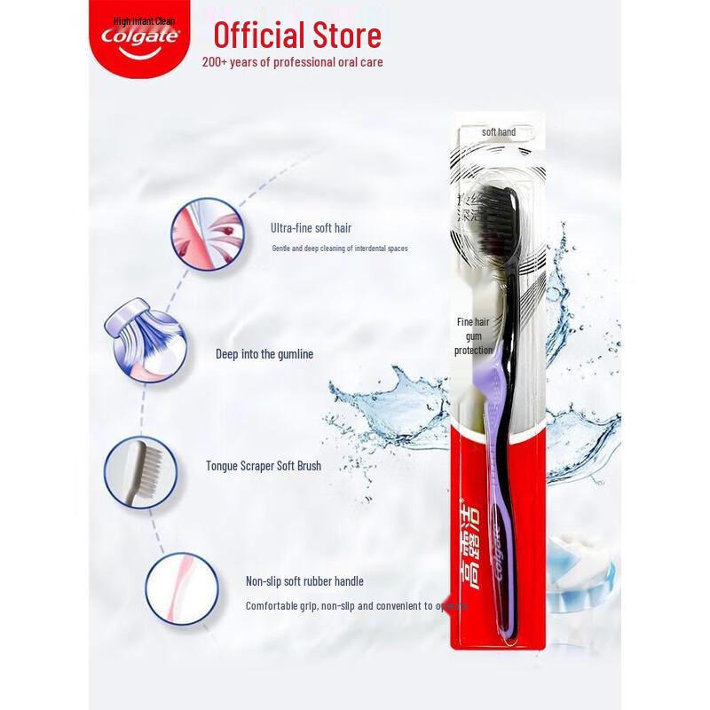 Colgate Slim Soft Charcoal Spiral Toothbrush