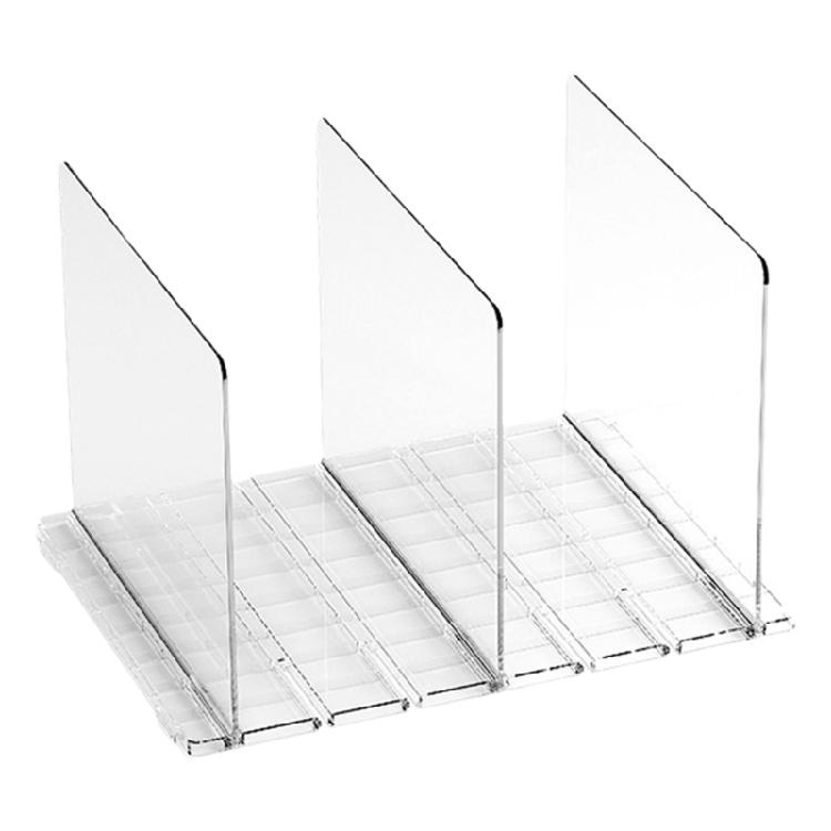Household Organization Sturdy Plastic Shelf Dividers with Adjustable and Portable Designs for Easy Storage Solution