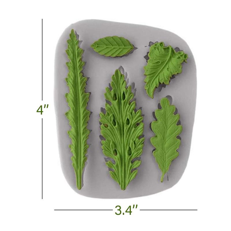 Baumblatt Silikonform Blätter Harzform Kuchen Ton Fondant Form Dekorationswerkzeuge Cupcake Topper Küchenzubehör Artikel Backen