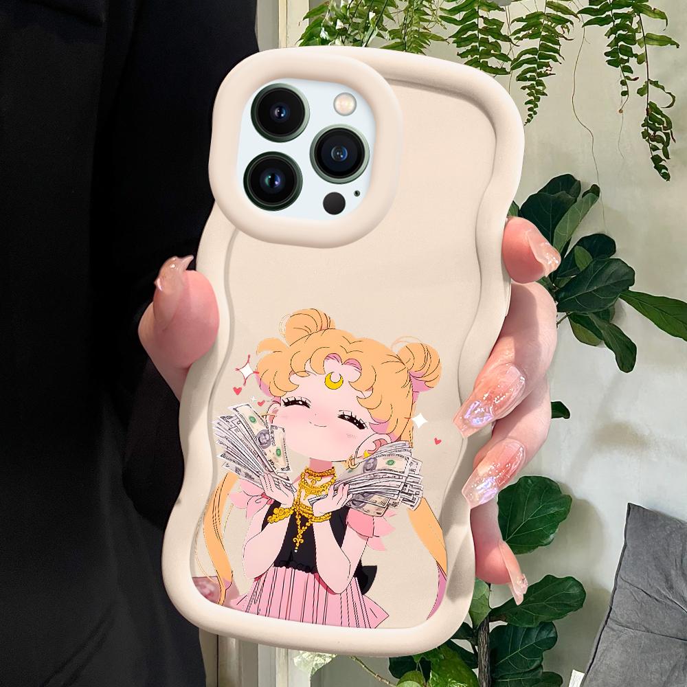 

Чехол для телефона Rich Girl Pattern для iPhone 11 12 13 14 15 Pro Max 6 6S 7 8 Plus Xs Wave Edge, противоударный защитный резиновый чехол iPhone 15 Pro белый
