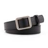 Fashionable Trendy Square-Buckle Minimalist Versatile Belt Korean-Style Fashionable Pinless Vintage Waist Belt for Women