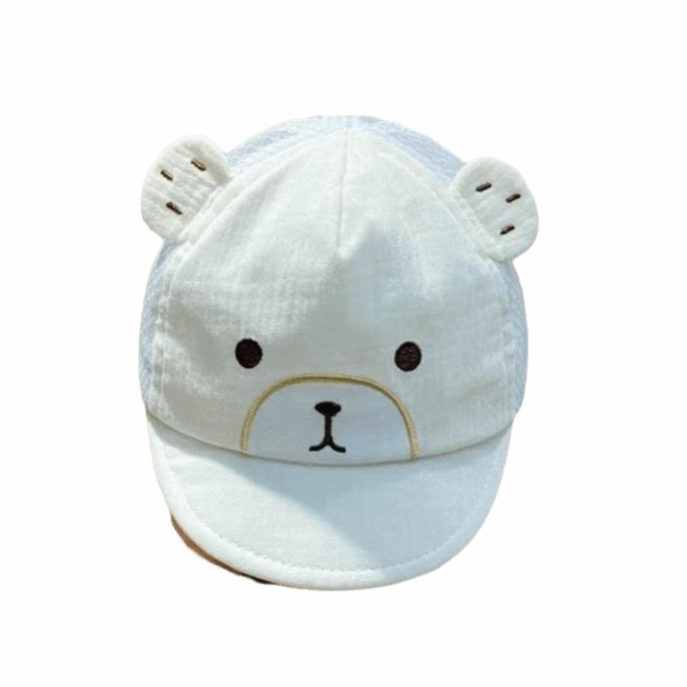 Soft Baby Baseball Cap Cute Cartoon Bear Ear Cap Summer Cotton Baby Cap