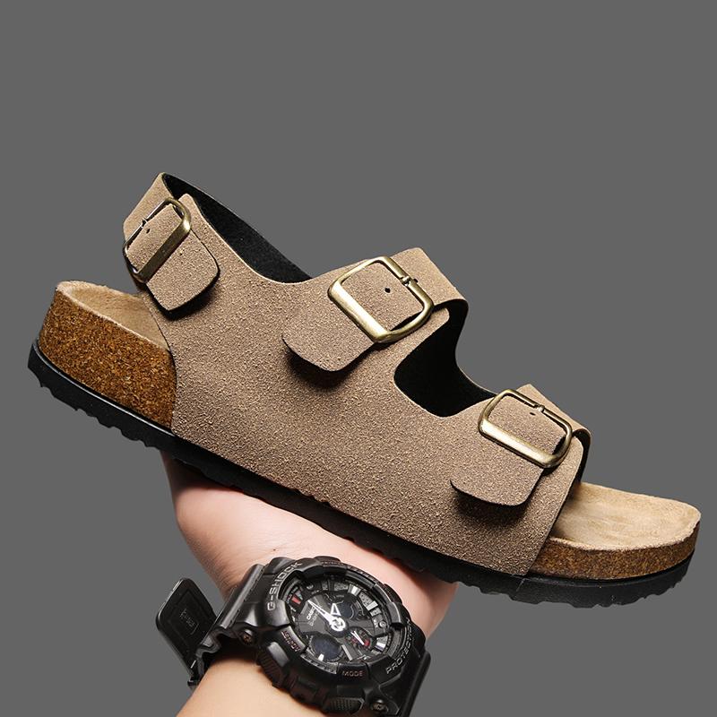 Fashion Brand Casual Mens Double Buckle Sandals Wading Aqua Shoes Outdoor Beach Summer Footwear Non-slip Hiking Trekking Shoes Sandals