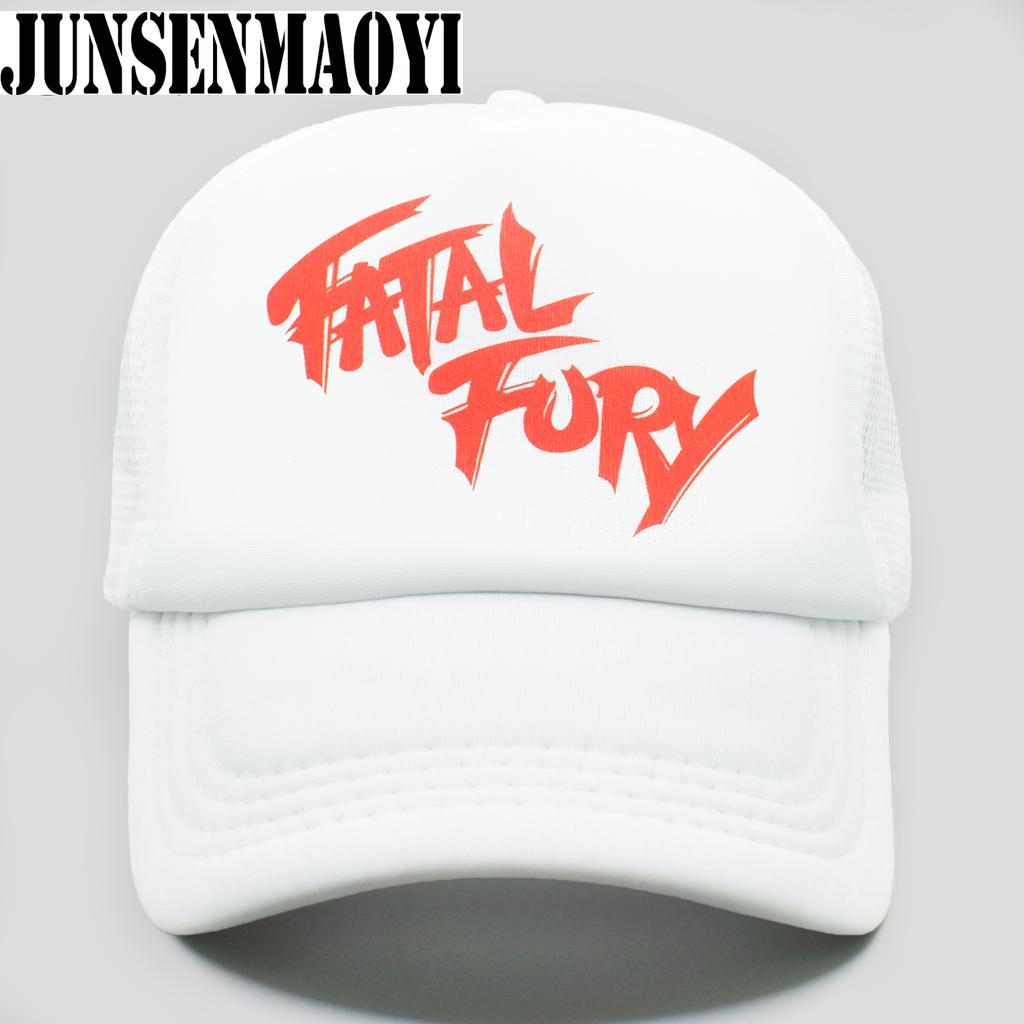 Adult Kids Kid Terry Bogard Cap The King of Fighters FURY FATAL Hat Trucker Cap Cosplay Coser Cap Hat Mesh Caps for Unisex Cosplay