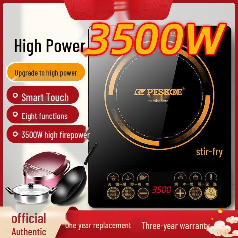 3500W Multifunctional Hemisphere Induction Cooker with Waterproof Design and Pot Set for High-Power Stir-Fry