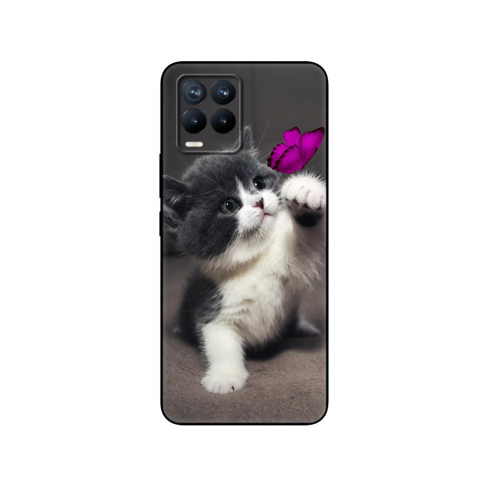 Pre puzdro Realme 8 6,4 palca Zadný kryt Pre puzdro na telefón Realme 8 Pro OPPO Realme8 4G RMX3085 Nárazník Mäkký silikónový 8pro čierne tpu puzdro