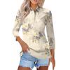 Women's Fashion Casual Lapel Short Sleeve Printed Shirt Women's Button Up Tops