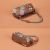 Cowhide Women'S Bag Handmade Design Personalized Flower Color Contrasting Color Dinner Shoulder Messenger Bag Hand Bag
