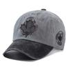 Berretto vintage unisex in cotone lavato Canada Berretto da baseball ricamato con foglia d'acero grande Cappelli sportivi da esterno per uomo e donna