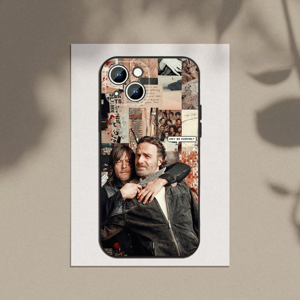 The W-Walkings D-Dead Daryl Dixon Phone Case For Apple iPhone 15,14,13,12,11,XS,XR,X,8,7,Pro,Max,Plus,mini Silicone Black Cover
