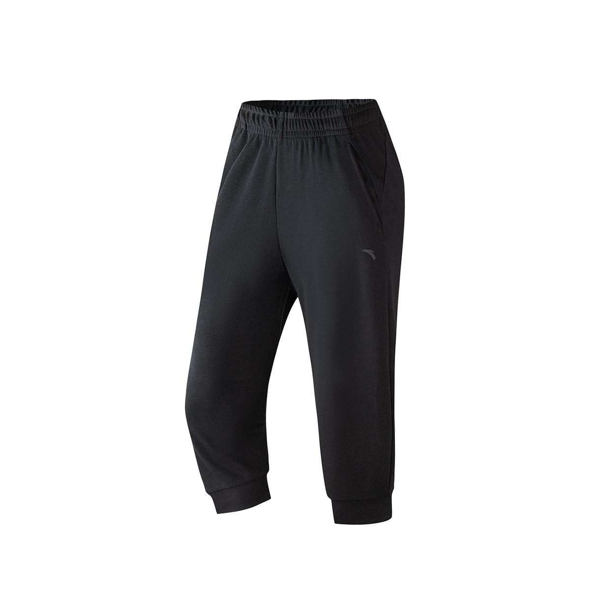 Anta Comfortable Sports Shorts Knitted Three-Quarter Pants Unisex bottoms Black 162537327-1 S