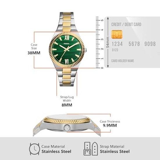 Fossil wristwatch Scarlette ES5334 ladies silver gold