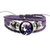 Sewerslvt Schizofrenia Dnb Cover Album Cartoon Creative Button Rope Button Purple Leather Bracelet Jewelry Charm Fans Gift
