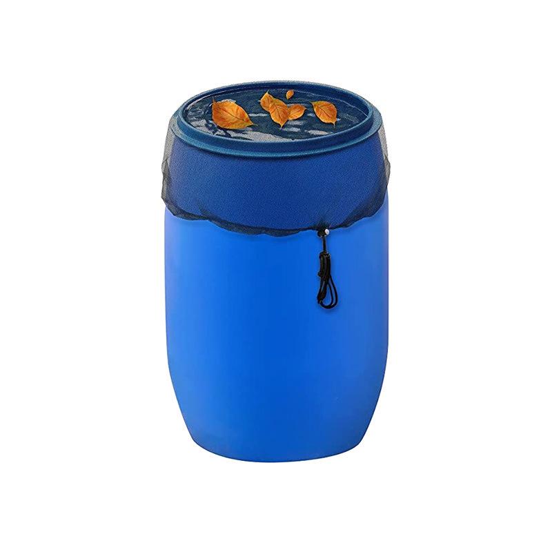 Garden Patio Rain Barrel Mesh Cover - Black Insect & Leaf Protection