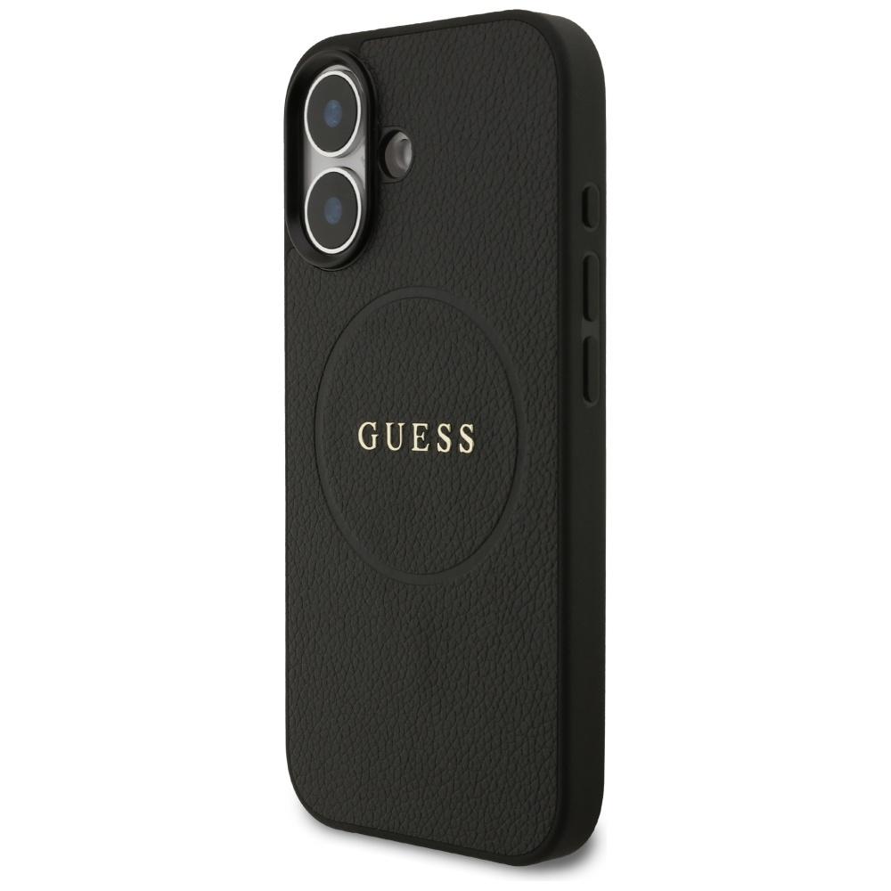 Guess Grained Ring MagSafe case for iPhone 17 black