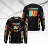 Custom Name Number Gradient Motocross Jersey Long Sleeve Racing Shirt Personalized Text Dirt Bike Sports T Shirts For Men Women