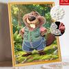 Disney Pearl Painting DIY Mr. Beaver’s Creative Pearl Style Illustration Pearl Art Painting Pearl Gemstone Painting, Home Wall Decoration Crafts