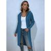 Womens Oversized Crochet Cable Knit Hooded Cardigan Long Sleeve Loose Fit Sweater In Solid Colors