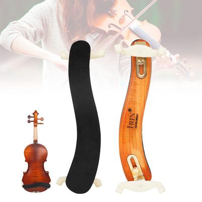 Klassischer Schulterhalter aus Massivholz für 4/4 3/4 Violine mit verdicktem Schwamm, höhenverstellbarer Schulterhalter