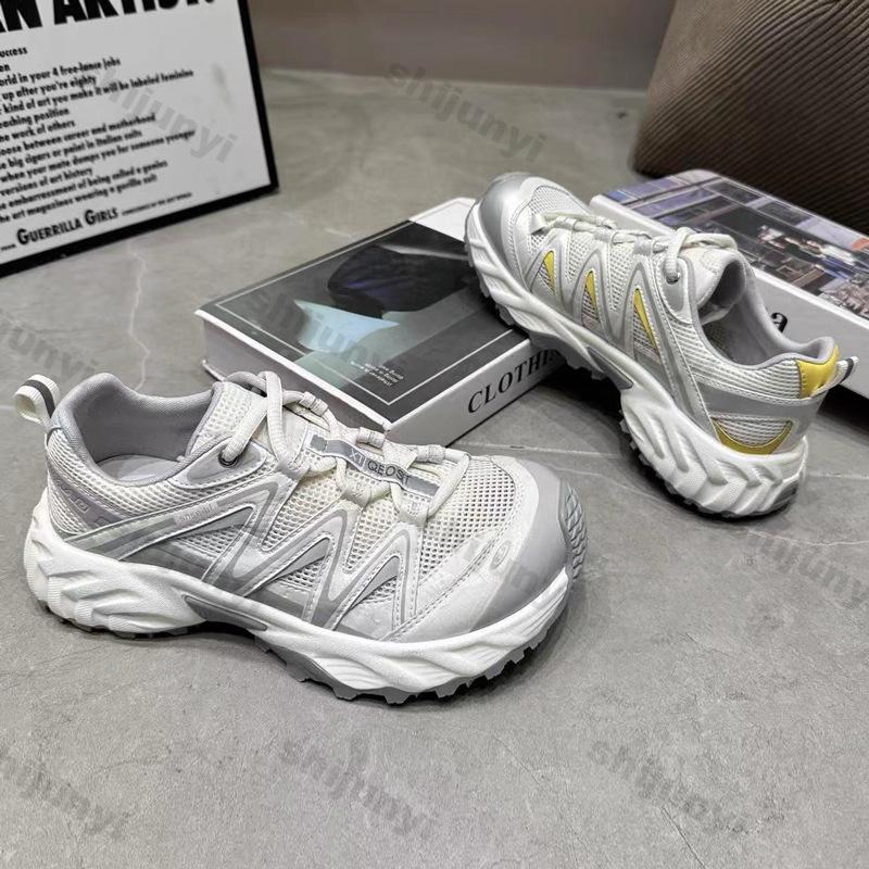 Fashion Women Sneakers 2025 Summer Mesh Breathable Round Toe Non Slip Sports Shoes Comfortable Outdoor Fashion Lace-up Vulcanize Shoes