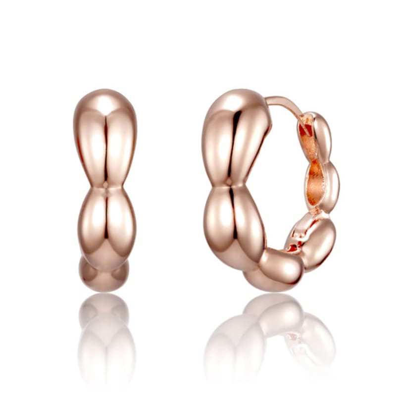 CRANNE 14K Simple Water Drop One-Touch Earrings (Gold Pin) C24EGP211