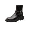 Platform short boots women's 2025 autumn and winter new thick heel Martin boots knight versatile British style side zipper thin boots