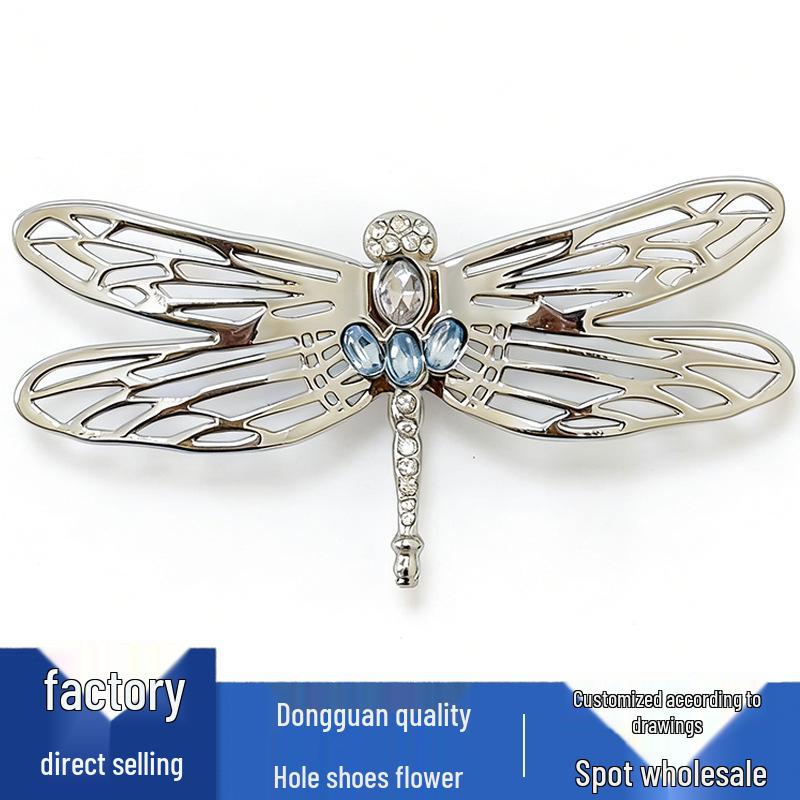 Metal Dragonfly & Butterfly Shoe Flower Buckles for Crocs