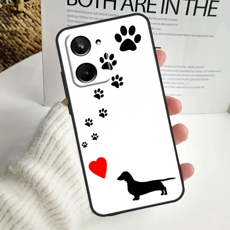 Sausage Dog Dachshund Quotes Case For Realme 9 10 11 12 Pro Plus GT5 GT Neo5 C21Y C25s C30 C31 C33 C35 C51 C53 C55 C67