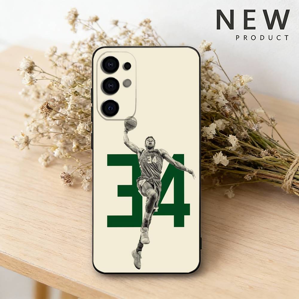 Basketball Greek Freak G-Giannis Phone Case For Samsung S26,25,24,23,22,30,21,10,9,Ultra,Plus,Lite Black Soft Case