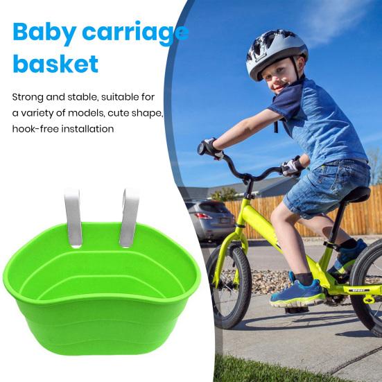 Bicycle Scooter Basket Large Capacity Bright Color Smooth Edge Strong Load-bearing Simple Installation Kids Bicycle Scooter Basket Storage