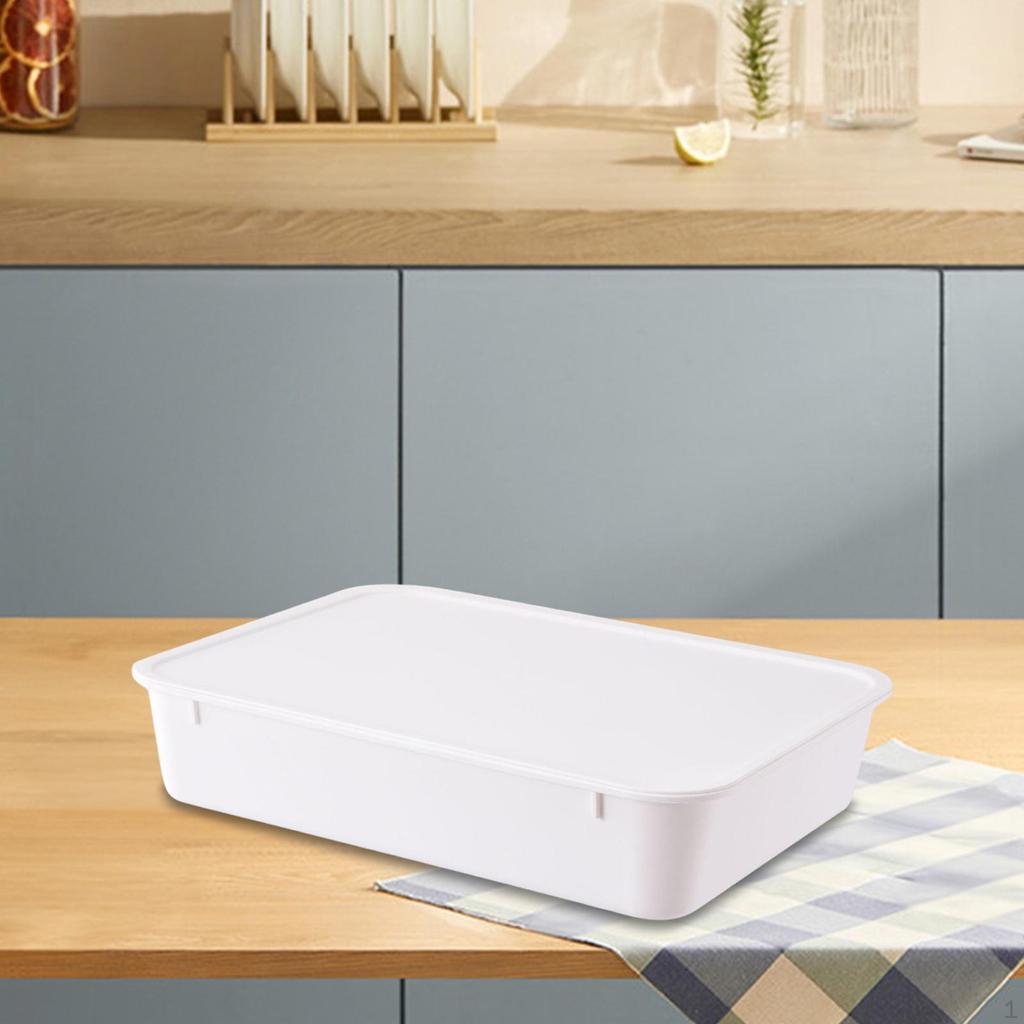 1 Pizza Proofing Box Stackable Tray with Lid Container Food Storage Organizer Suitable for Kitchen