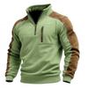 Autumn Winter Men's Stand Collar Pullover Sweatshirts Fashion Patchwork Sports Tops Male Casual Streetwear Pull on Hoodie